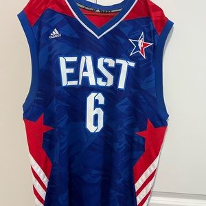 LeBron James, number 6 Adidas, East All Star jersey